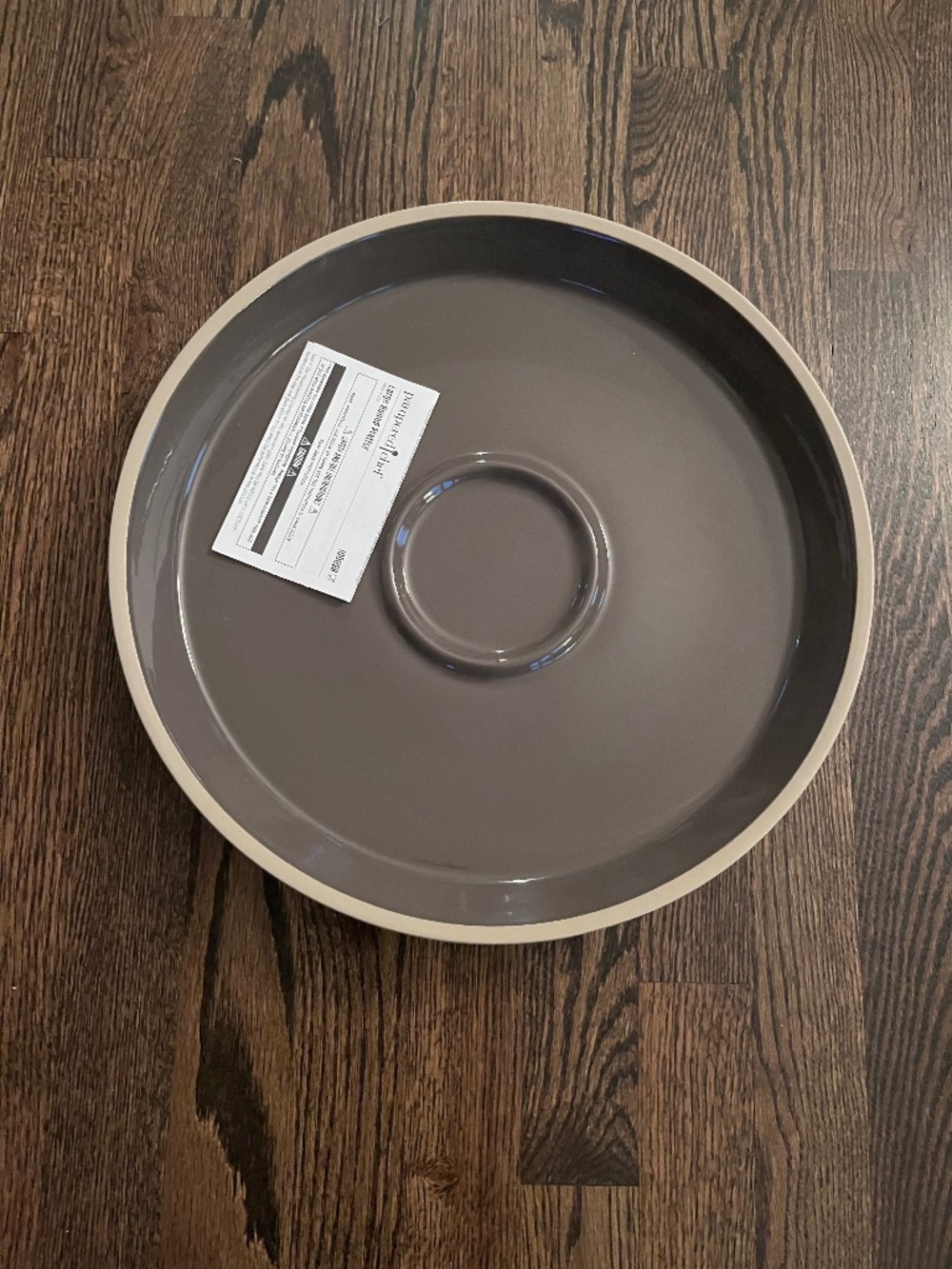 Pampered Chef Graystone Large Round Stoneware Platter and Bowl (NEW without OB)